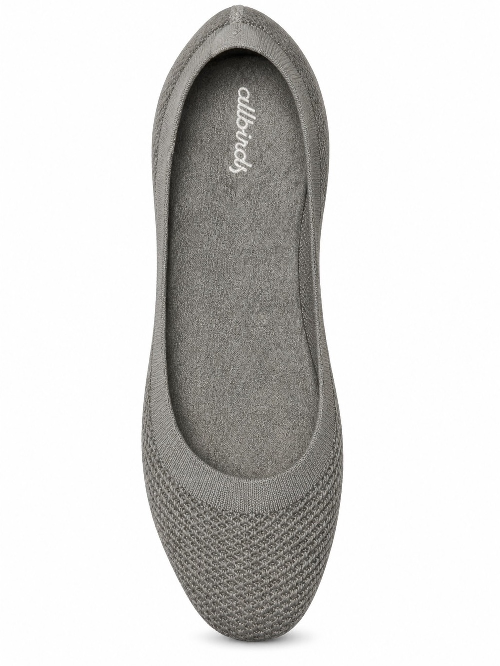 Allbirds Tree Breezer Flats Mist Grey Knit Merino Slip On Ballet Size 6.5